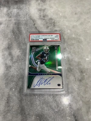 2020 Panini Spectra KJ Hamler Rookie Auto Green Prizm 1/5 Jersey # PSA 9 Mint! - Image 1 of 2