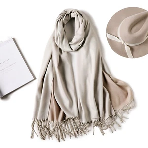 Women Winter Quality Cashmere Scarf Double Side Colours Lady Pashmina Shawl Wrap - Foto 1 di 3