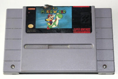 *Authentic* Super Nintendo SNES Game Super Mario World NTSC-U/C US Canada - Image 1 of 3