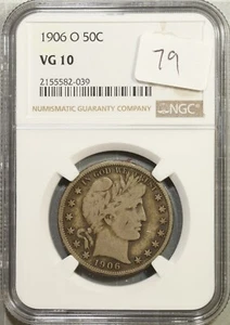 1906-O Barber Half Dollar 50c NGC VG10 #2-039 - Picture 1 of 2