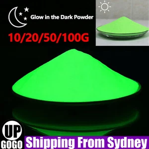 10-500G Yellow-green Glow in the Dark Powder Glitter Luminous Fluorescent AU - Picture 1 of 16