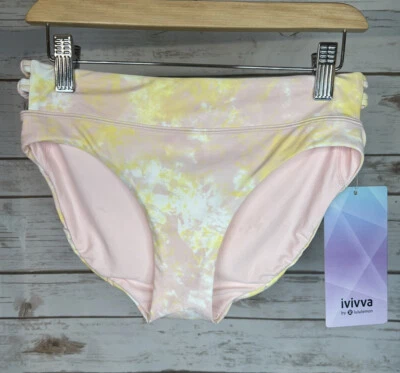 NWT Ivivva By Lululemon Ocean Energy Bikini Bottom Reversible SIRF/PRVP Size 14 - Image 1 of 4