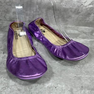 The Storehouse Flats Slip On Ballet Flats Metallic Purple Leather Women's Size 9 - Picture 1 of 12