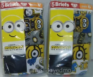 Minions Boys Brief Underwear 10 Pair Lot Under Wear The Rise of Gru - Picture 1 of 4