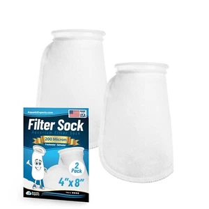 Calcetines de filtro de fieltro Aquatic Experts anillo de 4 pulgadas 200 micras - cortos para acuarios - Imagen 1 de 11