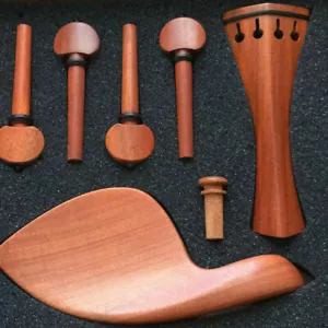 Original echte Pernambuco Geigenform 4/4 Größe Saitenhalter Kinnrest Stifte Endnadel - Bild 1 von 1