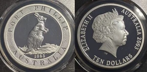 2003 Proof Silver Ten Dollar $10 Port Phillip Pattern PCGS PR69DCAM FDC UNC - Picture 1 of 8