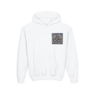 Camp Fire Youth Hoodie, Camping Sweatshirt, Outdoor Adventure Jumper, Nature - Picture 1 of 39