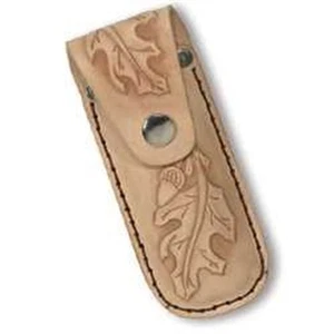 LARGE LEATHER FOLDING KNIFE POUCH KIT BY TANDY - up to 4 1/2"(11.4cm) long blade - Picture 1 of 2