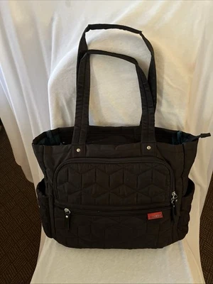 Bolsa de pañales Skip Hop grande negra para llevar todo el viaje ~ mucho almacenamiento ~ 2 asas Foto 1 de 4