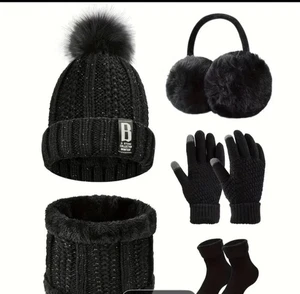 Girls Gloves Sports Set  Hat Head PhoneFull Set 5 Items - Picture 1 of 2