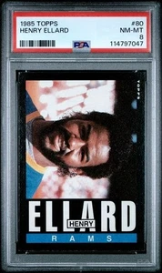 1985 Topps - Henry Ellard #80 (RC) PSA 8 - Picture 1 of 3