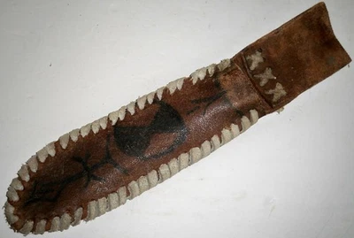 Funda para cuchillo de cuero vintage con lazo para cinturón está en muy buen estado... Foto 1 de 4