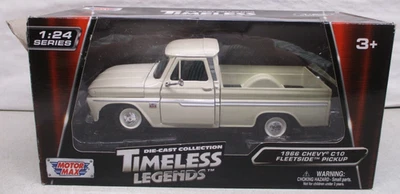 Camioneta pickup Chevy C10 Fleetside 1966 diecast motor máximo 1/24 nueva Foto 1 de 2