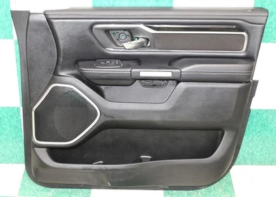21' RAM 1500 New Body Black Leather Wood Right Front Door Trim Panel Passenger Foto 1 de 4