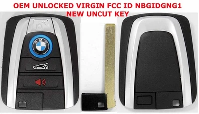 DESBLOQUEADO OEM BMW 2014-2020 I3 I8 llave de entrada sin llave inteligente remota sin cortar NBGIDGNG1 Foto 1 de 3
