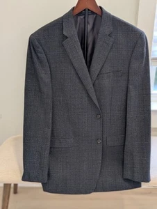 Ralph Lauren Black Label Men's Slim Fit 100% Wool Blue/Black Check Blazer 42R - Picture 1 of 18