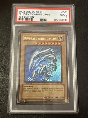 Blue-Eyes White Dragon SDK-001 Starter Deck: Kaiba 1st Edition PSA 2 - Image 1 of 2