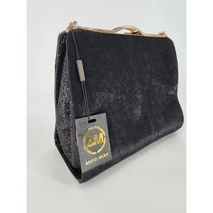 Cartera convertible Ameri Mode negra de piel sintética y brillo - Imagen 1 de 14
