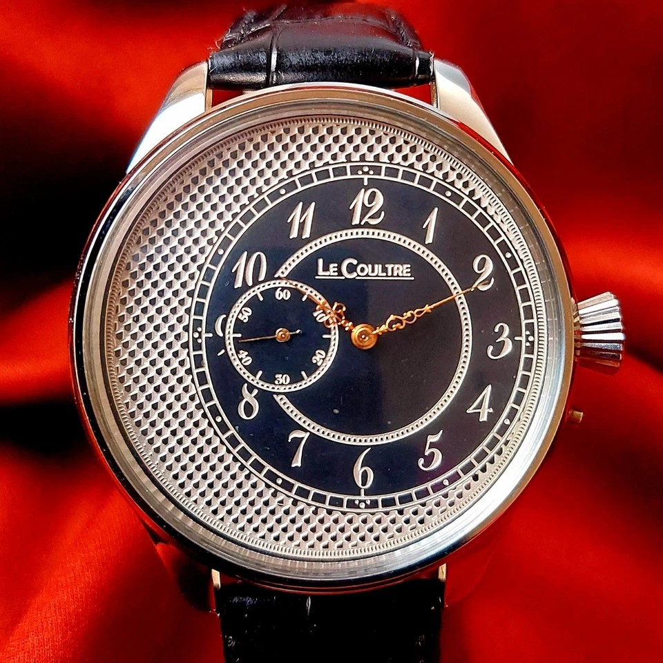 Vintage Men's Watch Le Coultre Swiss Wrist Watch Black Dial Serviced - Image 1 of 4