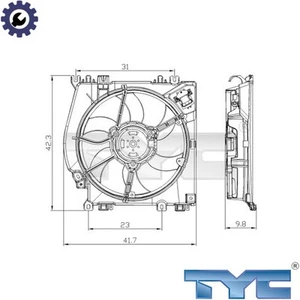 FAN RADIATOR 828-0001 FOR RENAULT CLIO/III/Grandtour MODUS/GRAND TWINGO WIND - Picture 1 of 6