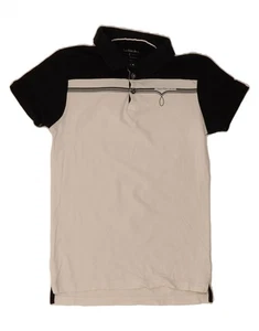 CALVIN KLEIN JEANS Boys Polo Shirt 15-16 Years Large White Colourblock DP12 - Picture 1 of 3