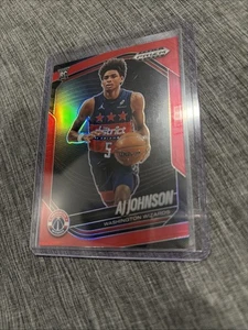 2024-25 Prizm Black AJ Johnson RC Red Prizms Rookie /299 Wizards - Picture 1 of 2