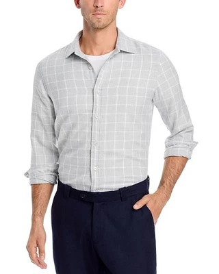The Men's Store at Bloomingdale's Mens Plaid Shirt Grey XXL - Image 1 of 2