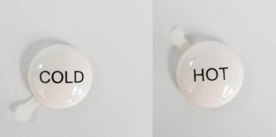 California Faucets PINDXH 和 PINDXC 冷热标签索引瓷纽扣 — 第 1/1 张图片