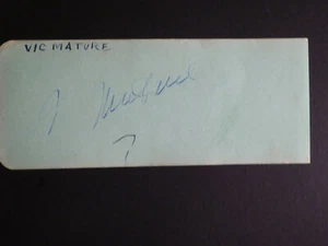 VICTOR MATURE & DONALD BUKA SIGNATURES FROM A 1940's AUTOGRAPH ALBUM - Picture 1 of 4