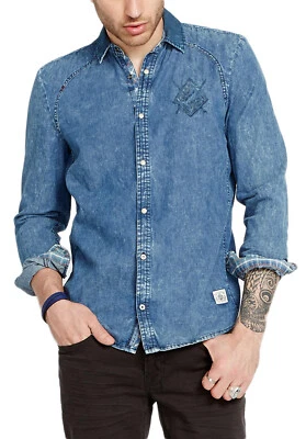 Buffalo David Bitton Men's Simogen Button-up Shirt Medium, Indigo - Image 1 of 2