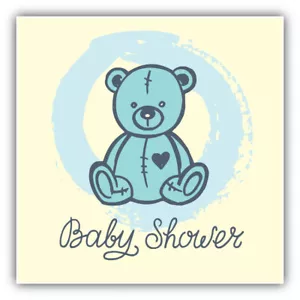 Baby Shower Slogan Bear Car Bumper Sticker Decal - "SIZES" - Picture 1 of 1