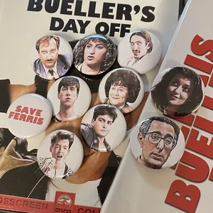 Ferris Bueller’s Day Off Button 10-Pack John Hughes 80s Movie Matthew Broderick - Picture 1 of 2