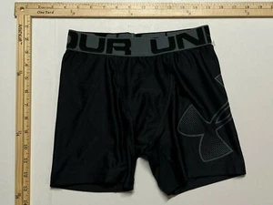 Under Armour UA - HeatGear Boxer Brief - Black with UA Print- Youth Medium - Picture 1 of 2
