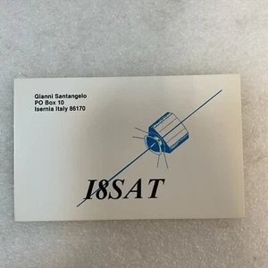 QSL Short Wave Ham Radio Card I8SAT Gianni Santangelo Iserna Italy - Picture 1 of 3