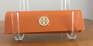Tory Burch Textured Eyeglass Case Magnetic Logo Closure & Storage Bag Never Used - Picture 1 of 14