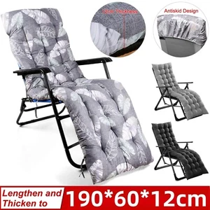 UK Sun Lounger Cushion Bench Chair Sunbed Garden Recliner Replacement Anti Slip - Picture 1 of 22