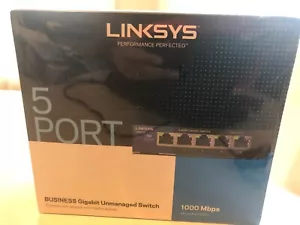 Linksys LGS105 5-Port Switch 1000Mbps w/ Power Supply - NEW - Picture 1 of 2