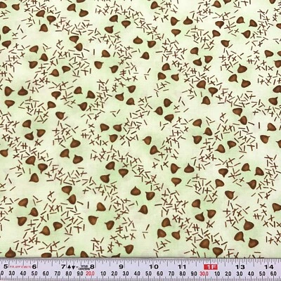 Just Desserts by Diane Knott Clothworks Chocolate Green Cotton by the HALF YARD - Image 1 of 2
