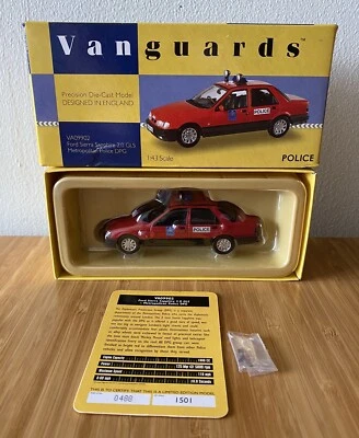 Vanguards Corgi 1:43 Ford Sierra Sapphire Metropolitan Police VA09902 - Free P&P - Image 1 of 2