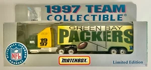 GREEN BAY PACKERS VINTAGE 1997 MATCHBOX NFL 1:80 KENWORTH TRACTOR TRAILER - Picture 1 of 4