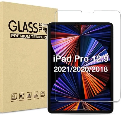 2x Tempered Glass Screen Protector for Apple iPad Pro 12.9 inch 2021 2020 2018 - Image 1 of 4