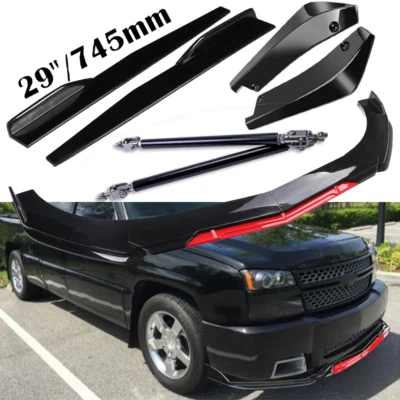 Front Rear Bumper Lip Spoiler Splitter Body Kits For Chevrolet Silverado 1500 SS Foto 1 de 4