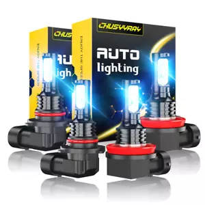 9005 H11 LED Headlight Super Bright Bulbs Kit 8000K blue 360000LM High Low Beam - Picture 1 of 11