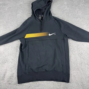 Nike SB Hoodie Men's Medium Black Swoosh Logo Long Sleeve Pullover Y2K Sports - Picture 1 of 12