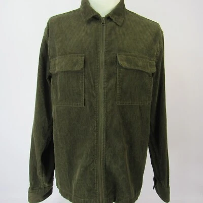 Camisa H&M Pana Cremallera Para Hombre Grande Verde Informal Cazadora De Gran Tamaño Foto 1 de 4
