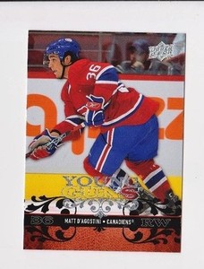 2008-09 Upper Deck #225 Matt D'Agostini YG RC Rookie Card - NM - 887 