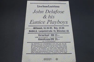 Altes Konzertticket - John Delafose - Babalu München - 14.10.1992 - Imagen 1 de 2