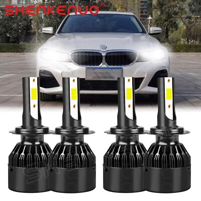 For BMW 325I 325XI 2002-2006 - 4PC 6000K Front LED Headlight Bulbs High-Low Beam - Image 1 of 4