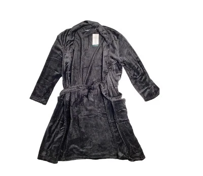 Bata de felpa de lana texturizada con textura de espiga para hombre Perry Ellis Portfolio OS Foto 1 de 4